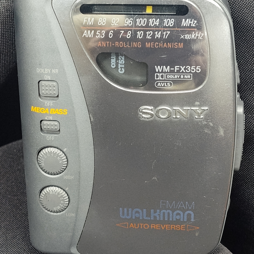 Sony Gray Portable Cassette Player Classic Design